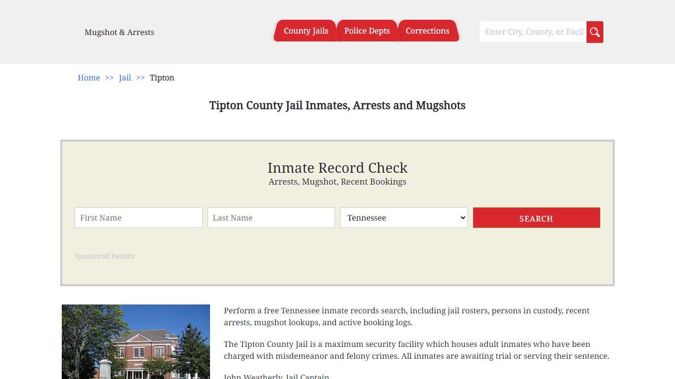 Tipton County Jail Inmates, Arrests and Mugshots - Jail Roster Search